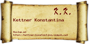 Kettner Konstantina névjegykártya